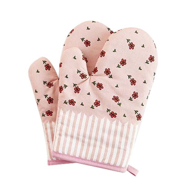 Gants De Four, Gants De Barbecue, Support De Poêle Avec Motif Rose